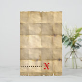 Oud perkamentpapier briefpapier (Staand voorkant)