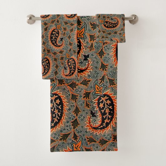 Oud Perzisch Paisley motief Bad Handdoek (Insitu)