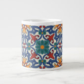 Oud Portugees Azulejos-tegelpatroon Extra Grote Beker (Voorkant)