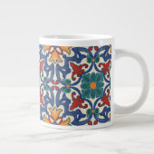 Oud Portugees Azulejos-tegelpatroon Extra Grote Beker (Rechts)