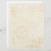 Oud postbriefje met sint Stationery Letterhead (Voorkant / Achterkant)