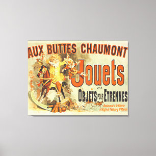 Oud Poster Franse Speelgoed Joets Vrienden Canvas Afdruk