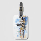 Oud Praag, Reizen met tijdloze stijl Bagagelabel (Voorkant (verticaal))