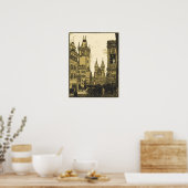  Oud Praag's plein Poster (Keuken)