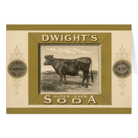 Oud productlabel, Dwights Bicarbonated Soda (Voorkant Horizontaal)