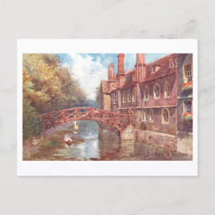 Oud Queen's College en brug, Cambridge Briefkaart