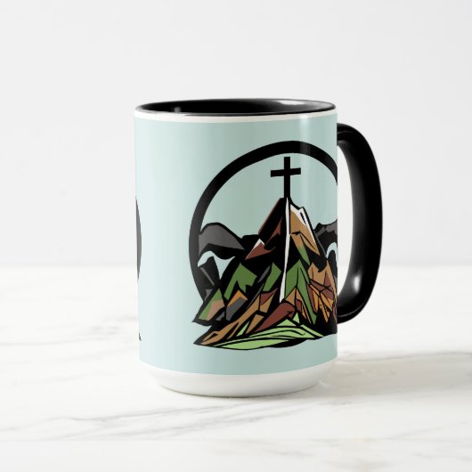 Oud robuust Christelijk kruisje Mok (Voorkant rechts)