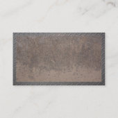 Oud robuust staal visitekaartje (Achterkant)