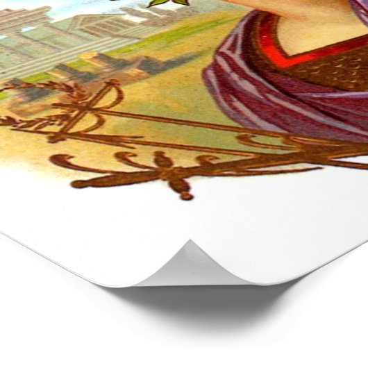 Oud Romein ~ Sigar- en sigarettenetiket Poster (Hoek)