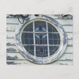 Oud rond raam. briefkaart
