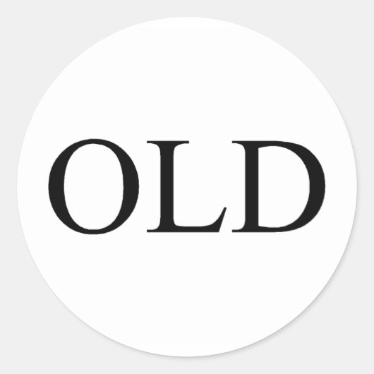 Oud Ronde Sticker (Voorkant)