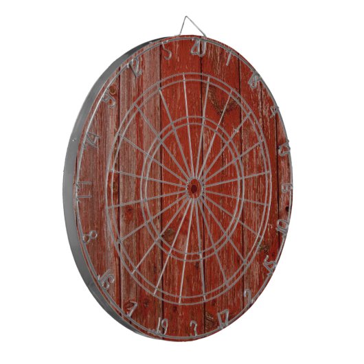 Oud-rood Dartbord (Voorkant Links)