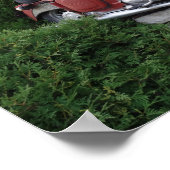 Oud Rood Motorfiets Poster (Hoek)