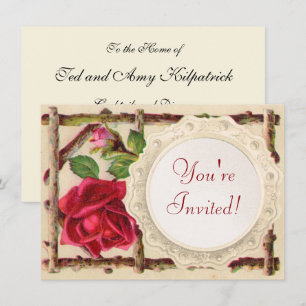  oud roos rustiek Victoriaans Antiek Kaart