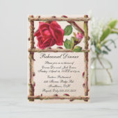  oud roos rustiek Victoriaans Antiek Kaart (Staand voorkant)