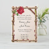  oud roos rustiek Victoriaans Antiek Kaart (Staand voorkant)