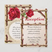  oud roos rustiek Victoriaans Antiek Kaart (Voorkant / Achterkant)