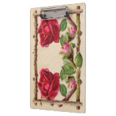  oud roos rustiek Victoriaans Antiek Klembord (Links)