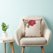 oud roos rustiek Victoriaans Antiek Kussen (Stoel)