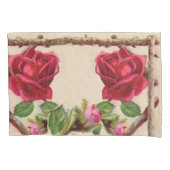  oud roos rustiek Victoriaans Antiek Kussensloop (Voorkant)