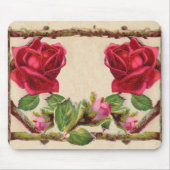 oud roos rustiek Victoriaans Antiek Muismat (Voorkant)