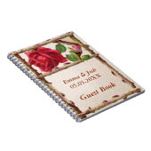  oud roos rustiek Victoriaans Antiek Notitieboek (Rechterzijde)