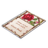  oud roos rustiek Victoriaans Antiek Notitieboek (Linkerzijde)