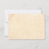  oud roulantisch oud papier, trouwe bruiloft RSVP kaartje (Achterkant)