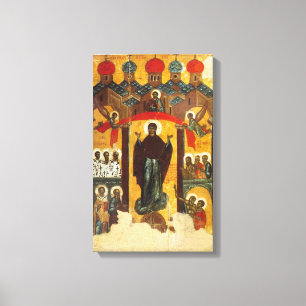 Oud Russisch pictogram De Intercessie Canvas Afdruk