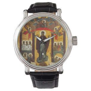 Oud Russisch pictogram De Intercessie Horloge