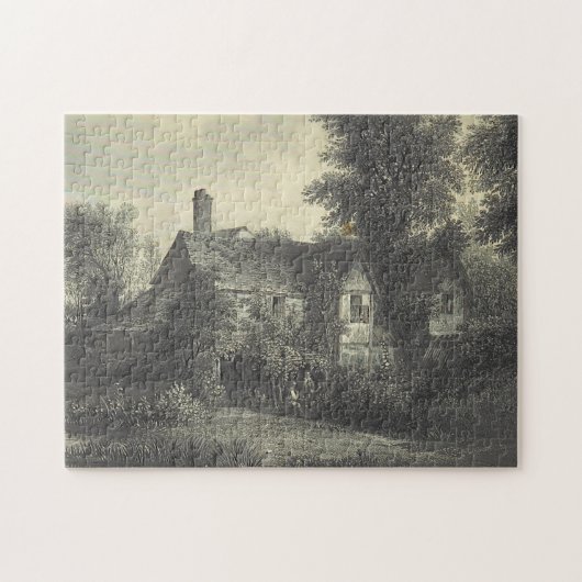 Oud Rustisch Huis Jigzaag Puzzle Legpuzzel (Horizontaal)