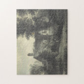 Oud Rustisch Huis Jigzaag Puzzle Legpuzzel (Verticaal)