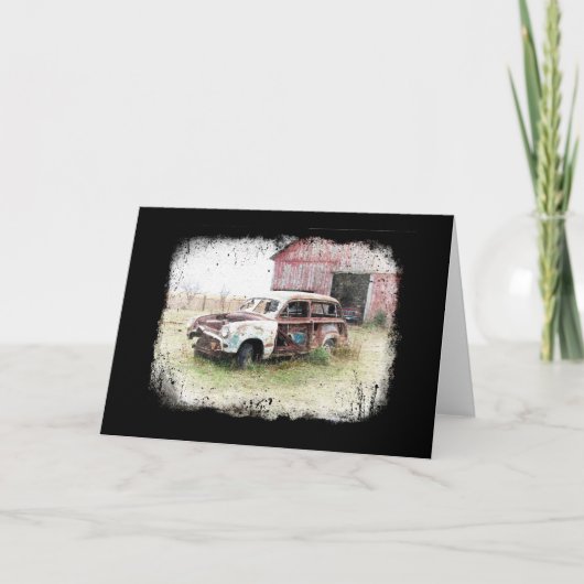 Oud, Rusty en Verlaat Kaart (Voorkant)