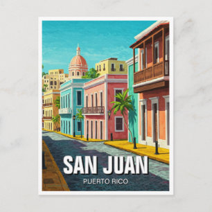 Oud San Juan Puerto Rico Reizen Briefkaart