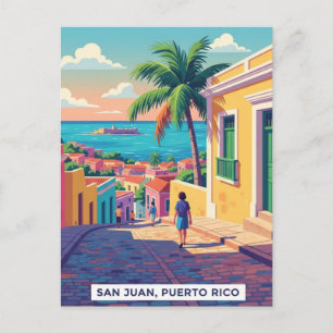 Oud San Juan Puerto Rico Reizen Briefkaart