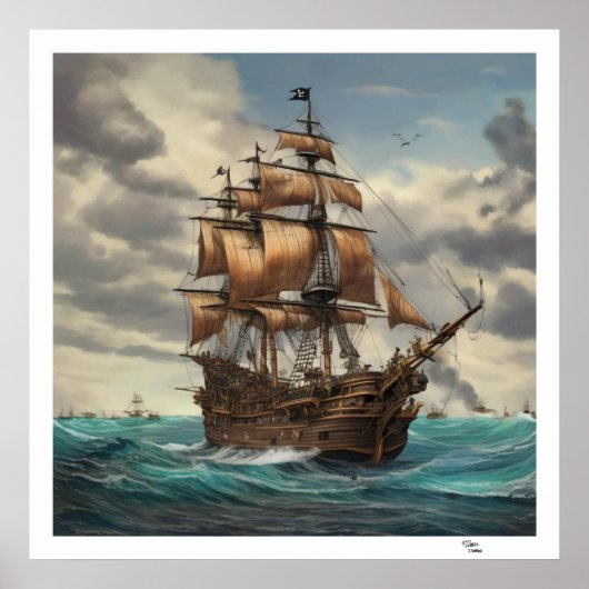 Oud schip poster (Voorkant)