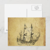  oud schip uit de nautische klasse briefkaart (Voorkant / Achterkant)