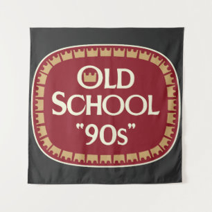 Oud School 90s Moutwijn 40oz Label Ontwerp Wandkleed