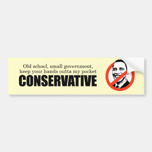 Oud-school conservatief bumpersticker