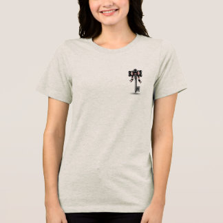 Oud School Tattoo Skeletsleutel met Strik Liefde Tri-Blend Shirt