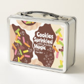 Oud school vintage kerst lunchbox (Achterkant)