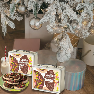 Oud school vintage kerst lunchbox