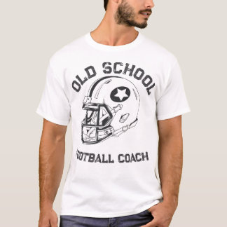Oud School Voetbalcoach Helm Design T-shirt