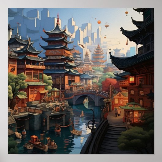 Oud Shanghai Poster (Voorkant)