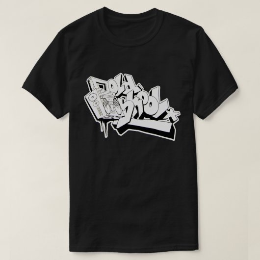 OUD SKOOL HIP HOP GRAFFITI T SHIRT (Design voorkant)