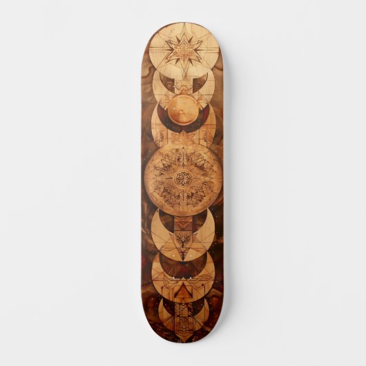 Oud spiritueel ontwerp skateboard (Voorkant)