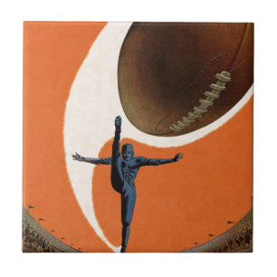 Oud sport, Voetballer die de Bal Slaat Tegeltje