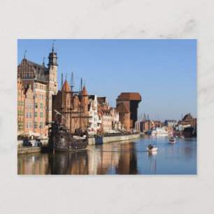 Oud stadje Gdansk in Polen Briefkaart