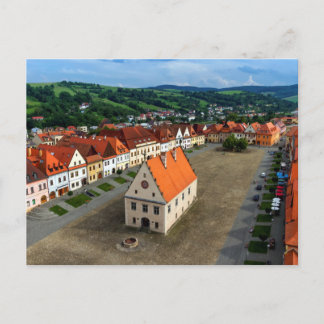Oud stadsplein in Bardejov, Slowakije Briefkaart