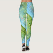 oud - steenblauw groen leggings (Achterkant)